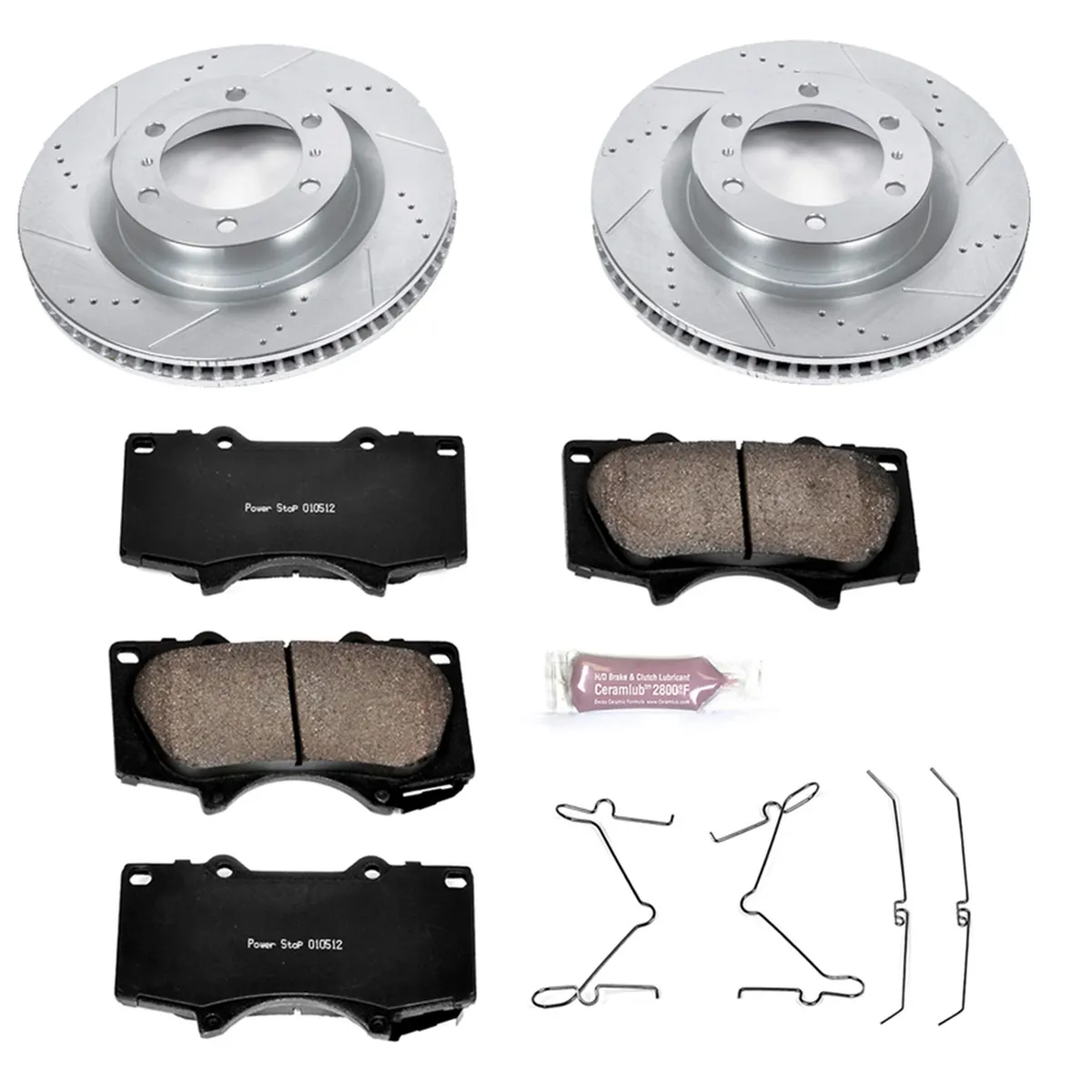 Z23 Evolution Sport Upgrade Kit: Drilled/Slotted Rotors; Carbon-Fiber Ceramic Pads W/Hardware product image