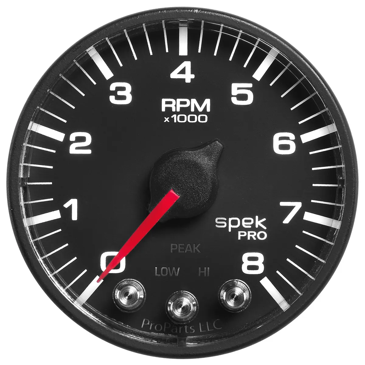 Gauge, Tach, 2 1/16", 8k RPM, w/ Shift Light & Peak Mem, Blk, Spek-Pro product image