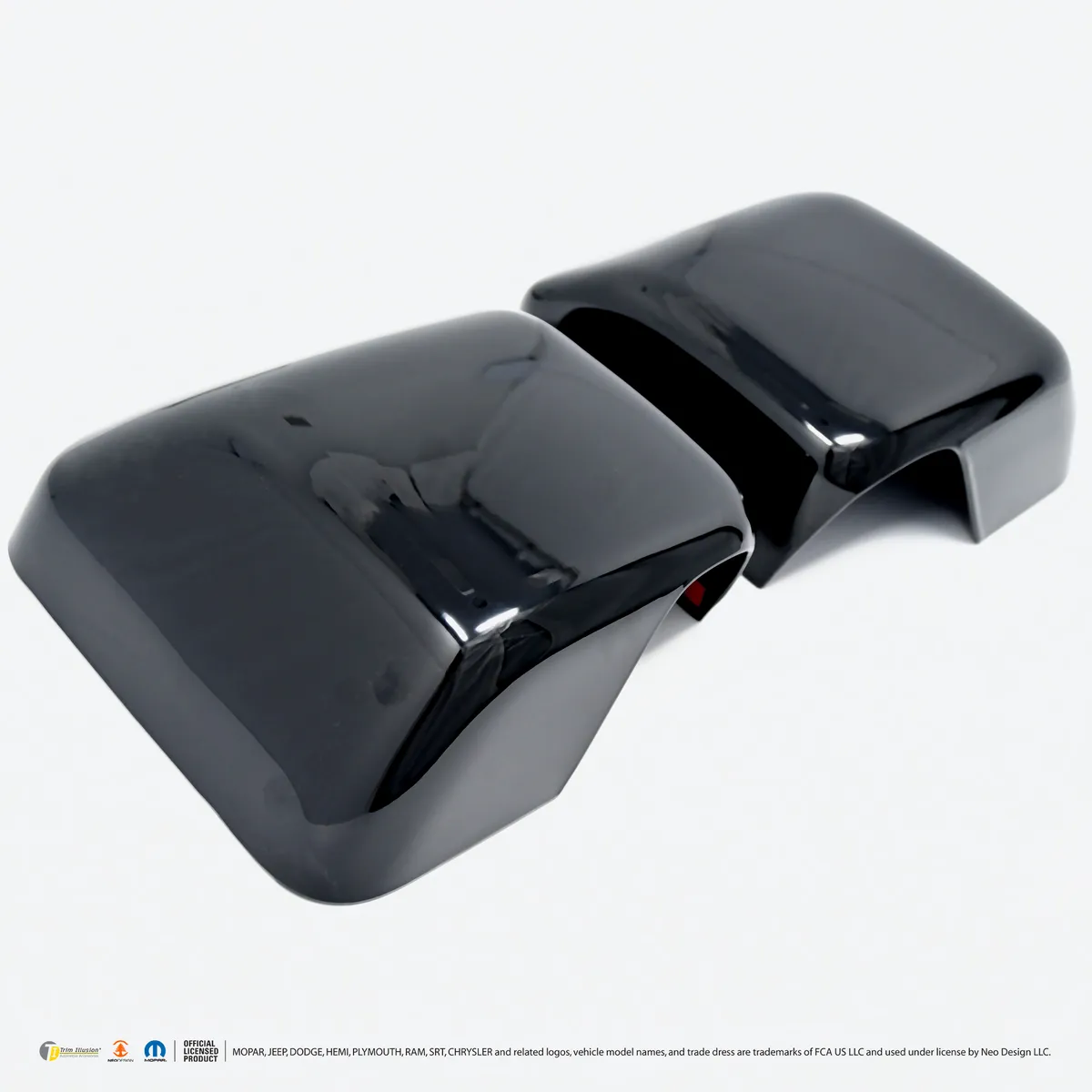 Chrome Delete Gloss Black Mirror Cover No Turn Signal Full - MC6296BLK product image