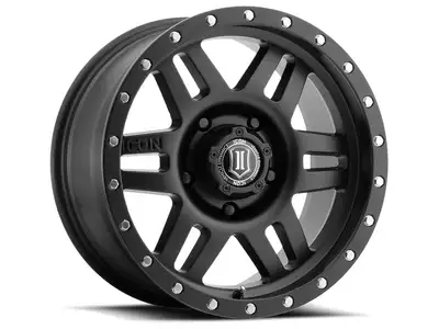 ICON Vehicle Dynamics ICON Alloys Six Speed, Satin Black, 17 x 8.5 / 6 x 5.5, 0mm Offset, 4.75" BS
