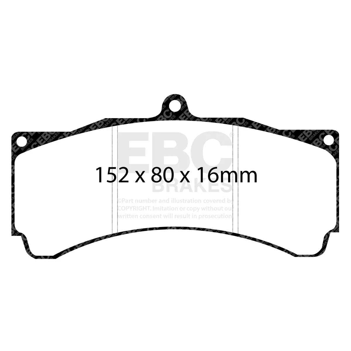 Ebc Rpx Race Brake Pads; Front; Fits Alcon Car 11-Car89-Ta6-Tyre 6x2/Ap Racing Cp5060 10-Cp5555-Cp5570-Cp5575/D2 Racing Front 8 Piston/K-Sport 8 Pot; product image