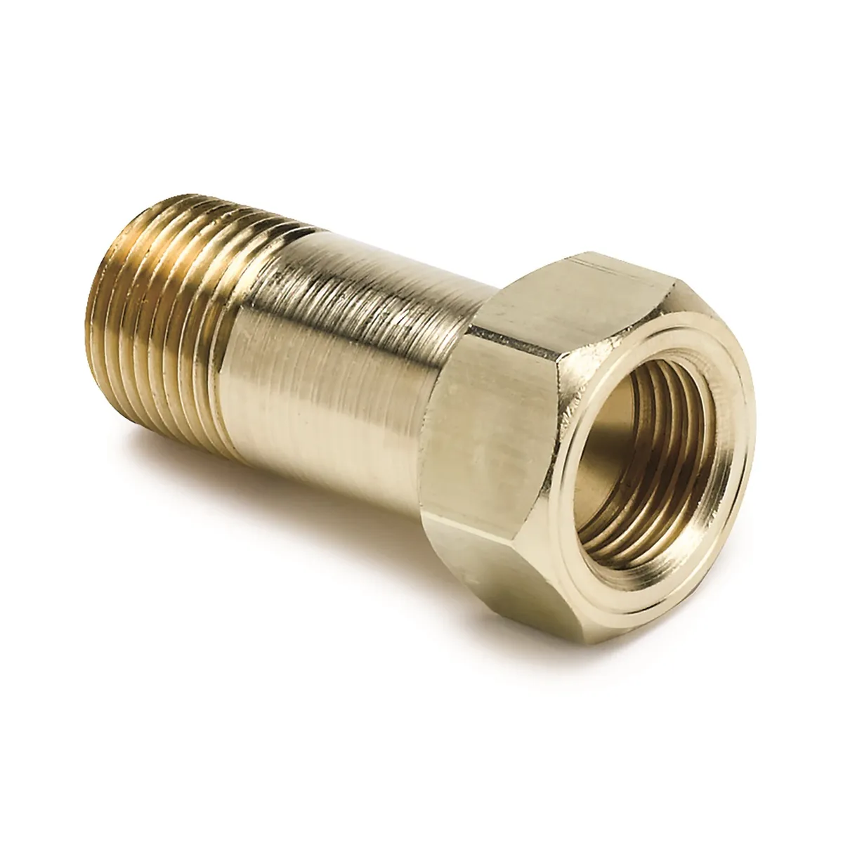 Autometer 2271 Fitting, Adapter, 3/8 Npt Male, Extension, Brass, For Mech. Temp. Gauge product image