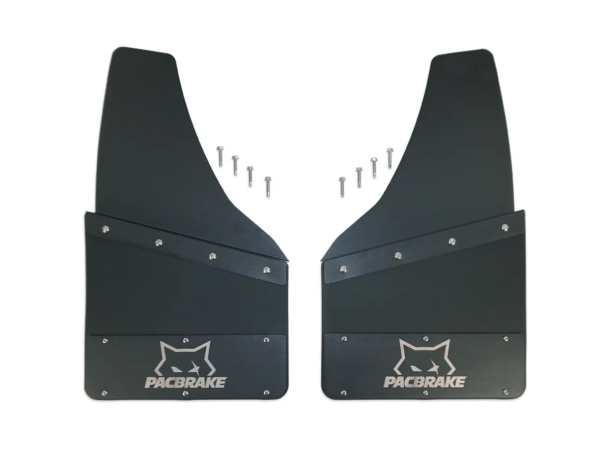 Pacbrake Kickback Mud Flap Set Universal Black Powder Coated 14 w x 12 l Hp10580-14-12 product image