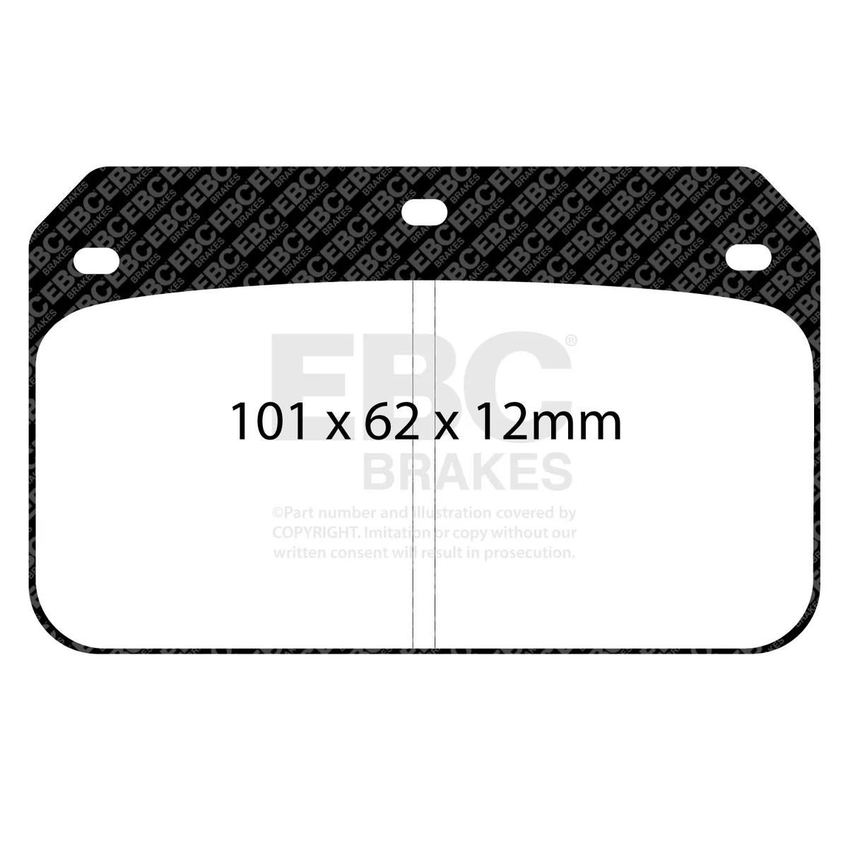 EBC RP-1 Race Brake Pads; For S4 / Mini GN Dual 150 / Mini GN Dual 175 / 2000/ Caliper Wilwood Dynalite Cotter Pin; product image