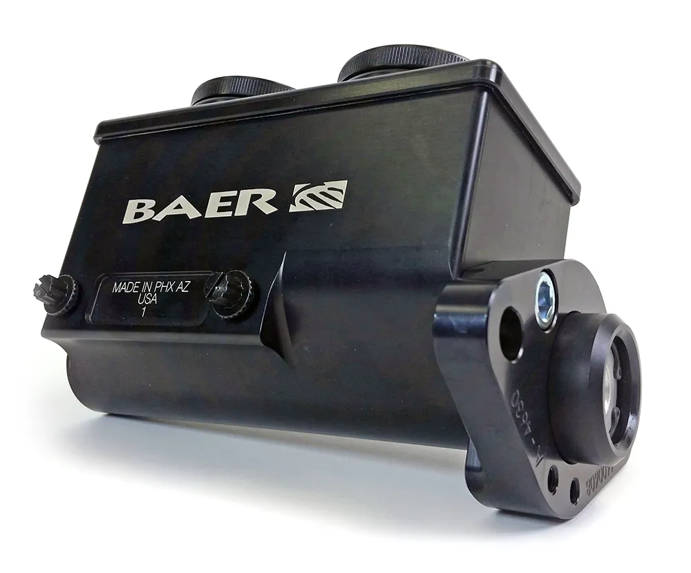 ReMaster Master Cylinder 2-Bolt GM/Ford, Black Anodized Finish, Left Port, 1.125" (1-1/8") Bore product image
