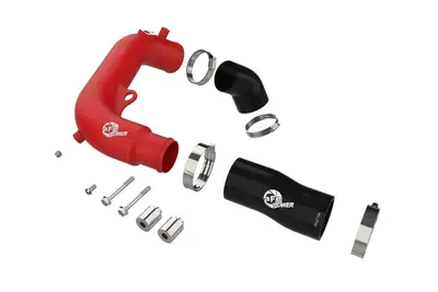 aFe Power aFe Power - BladeRunner 2-1/2 IN Aluminum Hot Charge Pipe Red Jeep Wrangler (JL) 24-25 L4-2.0L (t)