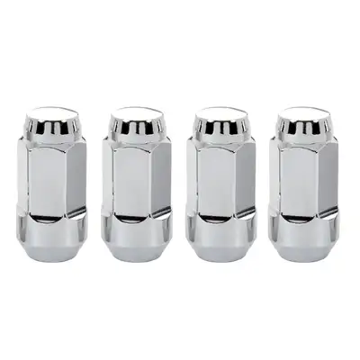 McGard Hex Lug Nut M14x1.5 Cone Seat Bulge 13/16 Hex 1.945 in Oal Chrome (4 Pk)