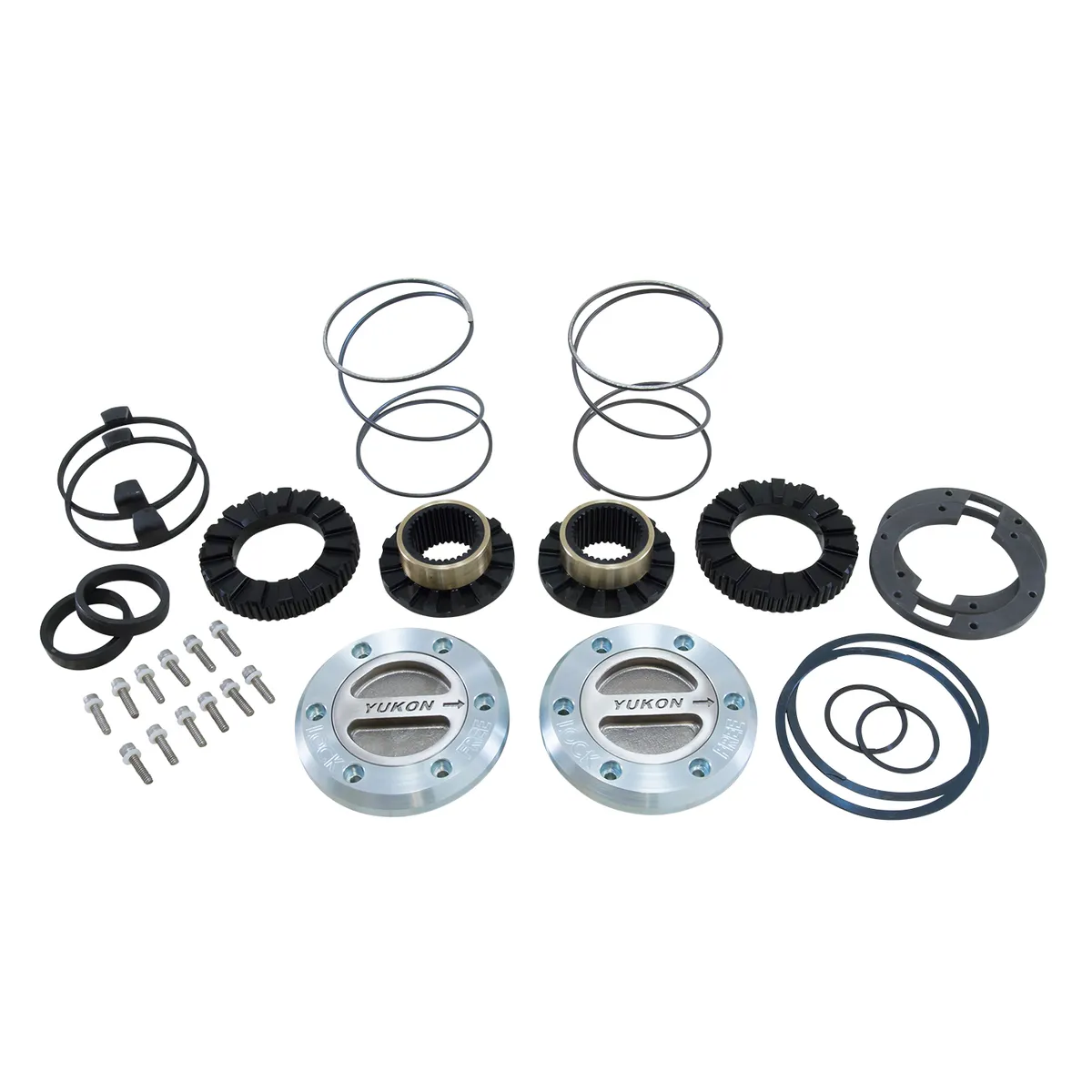 Yukon Gear And Axle Hardcore Locking Hub Set Dana 60 35-Spline 1999-2004 Ford D60 35 Spline Hardcore Locking Hub Set '99-'04 Superduty Ford Yukon Gear