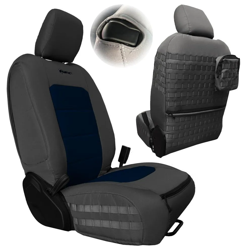 Bartact Tactical Series Front Seat Covers, SRS Air Bag And Non Compliant - Black/Black product image