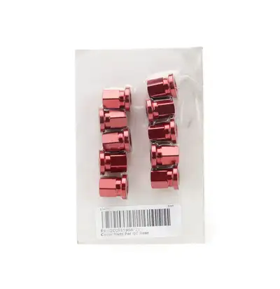 Performance Engineering & Manufacturing Cover Nuts For QC Rear Short Red 10 Pack