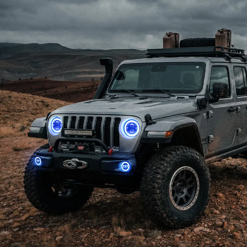 "jt Aurora Bundle - 9"" LED RGB Halo Headlights, RGB Fogs, Tail Lights For Jeep Gladiator Jt" product image