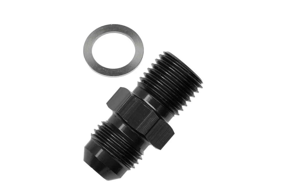 Redhorse Performance 10 Male An/Jic Flare to M18x1.5 Inverted Adapter Black