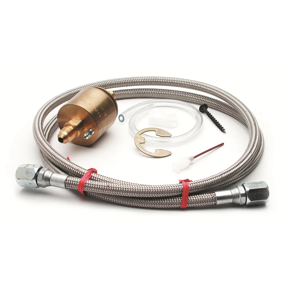 Autometer 5282 Fuelp Isolator Kit, For 100psi Ga, Brass, Incl. 4ft. #4 Braided Stainless Line product image