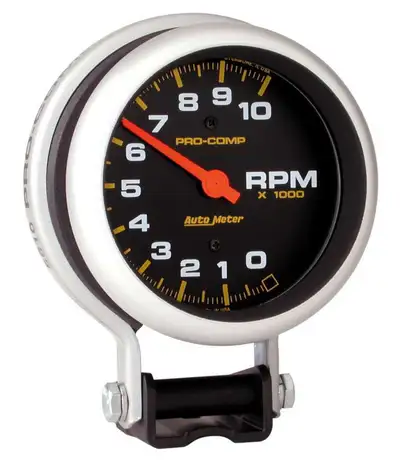 AutoMeter Gauge, Tachometer, 3 3/4", 10k RPM, Pedestal, Pro-Comp