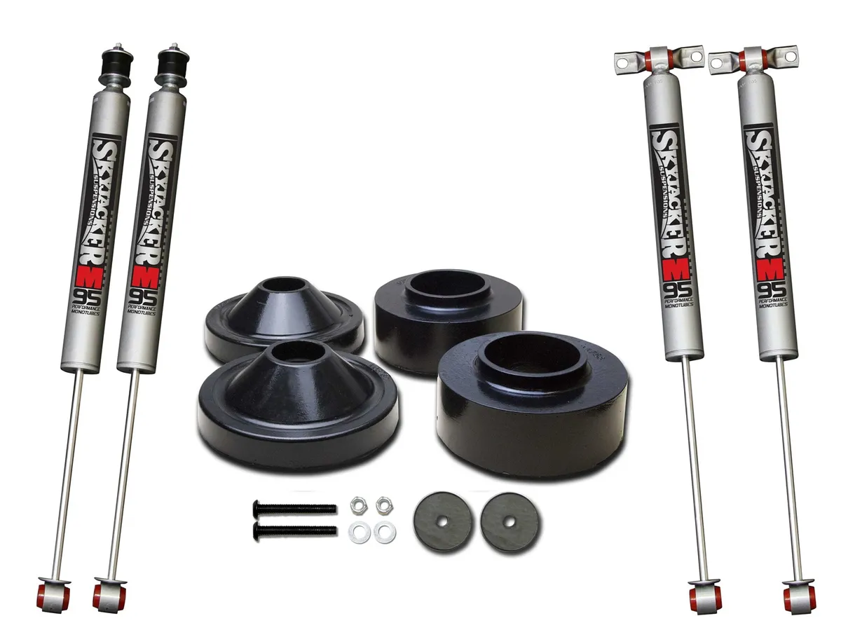 Polyurethane Spacer Leveling Kit 07-18 Wrangler JK 2 Inch Front Lift 3/4 Inch Rear Lift Incl. 2-Front M95 Shocks Skyjacker product image