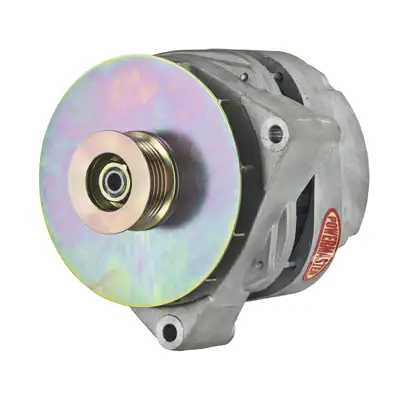 Power Master Alternator; CS144; Offset 2 in. Spools; 200 Amp; 125 Idle; w/PLFS Computer Compatible Voltage Regulator; Natural;