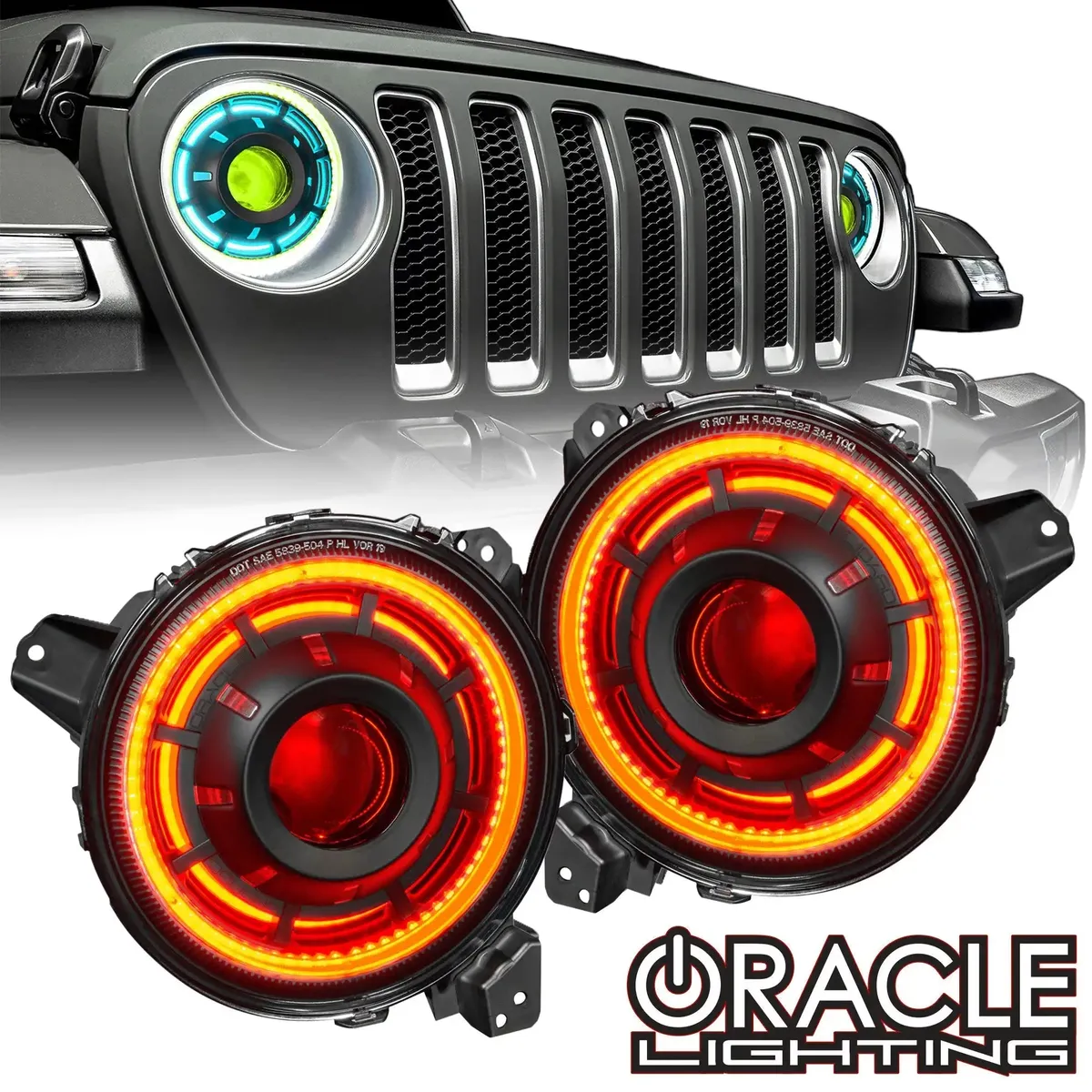 ORACLE Lighting Oculus™ ColorSHIFT Bi-LED Projector Headlights for Jeep JL / Gladiator JT product image