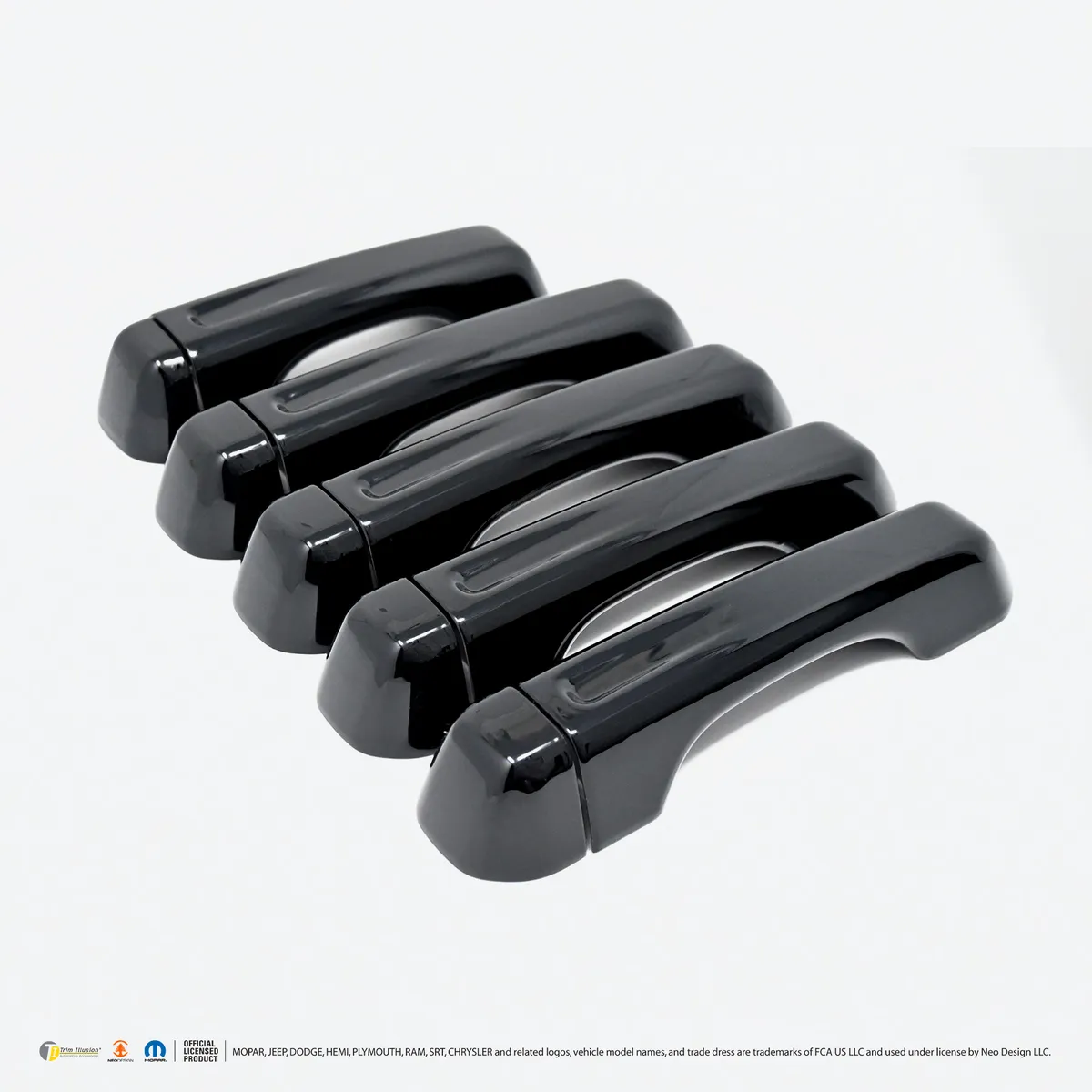 Chrome Delete Gloss Black Door Handle Cover No Smart Key - DH6286BLK product image