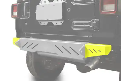 Steinjager Steinjäger Bumpers Wrangler JL 2018 to Present End Caps Rear Neon Yellow