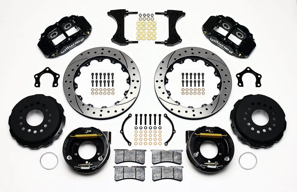 Wilwood FNSL4R Rear P-Brk Kit 12.88in Red MoparDana 2.36in Off wSnap Ring Brng product image