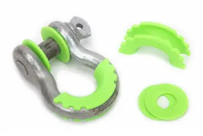 Daystar Daystar D-Ring Isolators with Washers, Fluorescent Green