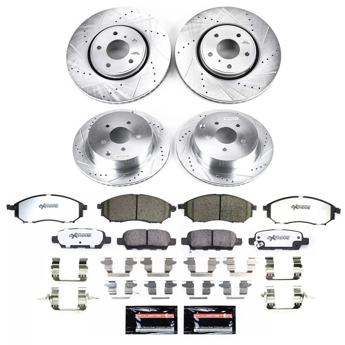 Z26 Street Warrior Upgrade Kit: Drilled/Slotted Rotors; Carbon-Fiber Ceramic Pads W/Hardware product image