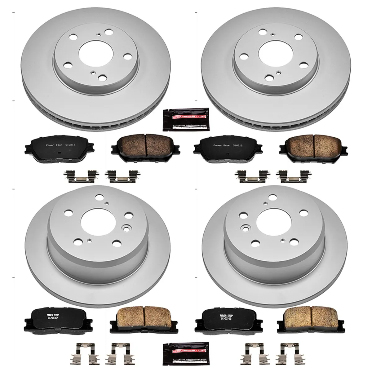 Z17 Geomet Coated Rotor Kit: Genuine Geomet Fully Coated Rotors; Ceramic Pads W/Hardware product image