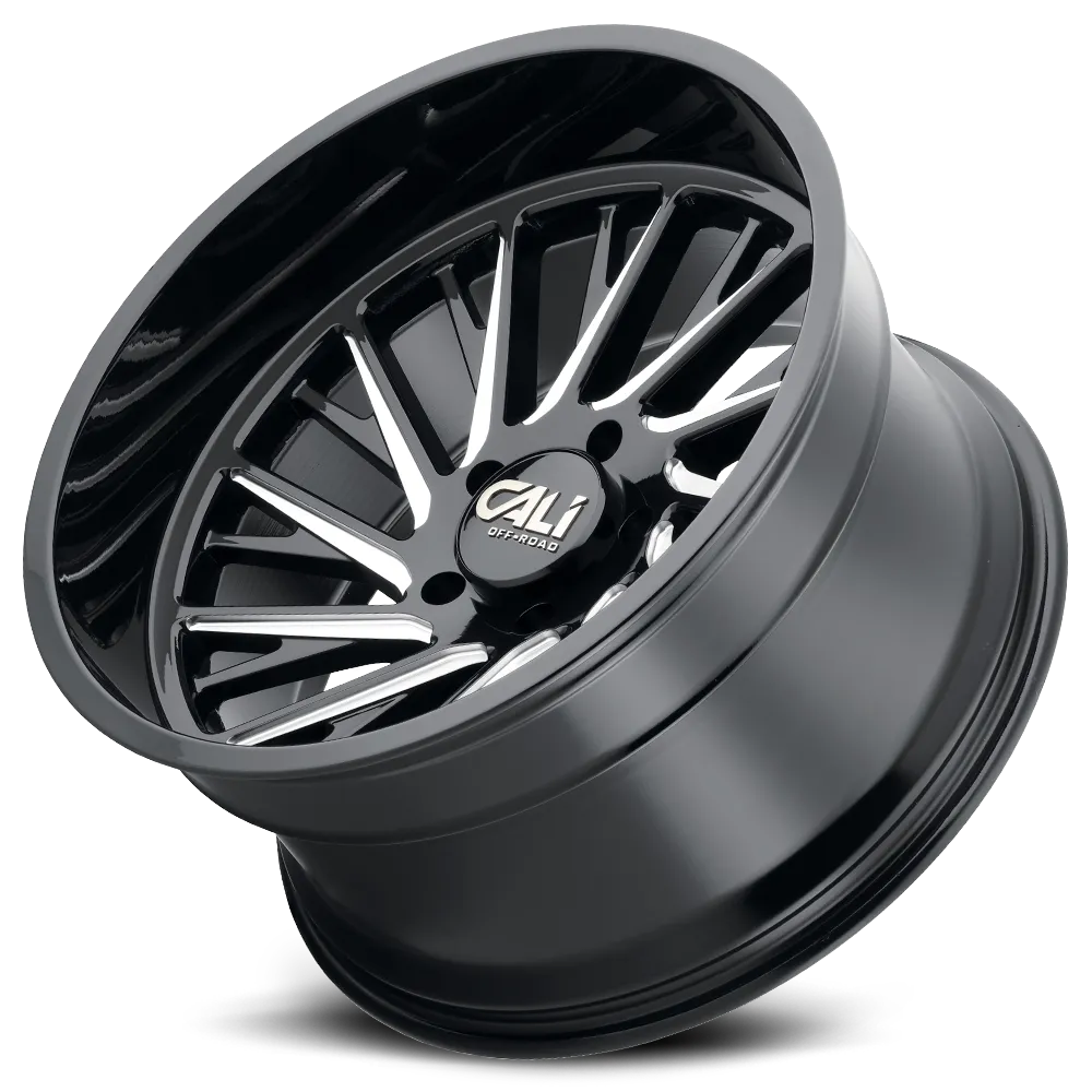 Cast Aluminum Wheels Purge 9114 GB 24x14 Milled Gloss Black 8 On 165.1 Bolt Pattern -76 Offset Cali Offroad Wheels product image
