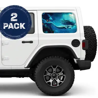 Under The Sun Inserts Mermaid Dive Side Windows Printed Vinyl Decal