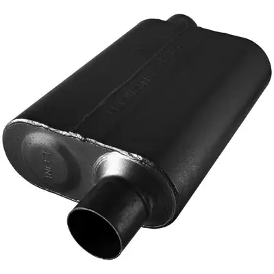 Flowmaster 40 Series Muffler 2.50in IN (O) / OUT (O) Opposite Side Offsets: ea 409S Stainless Steel