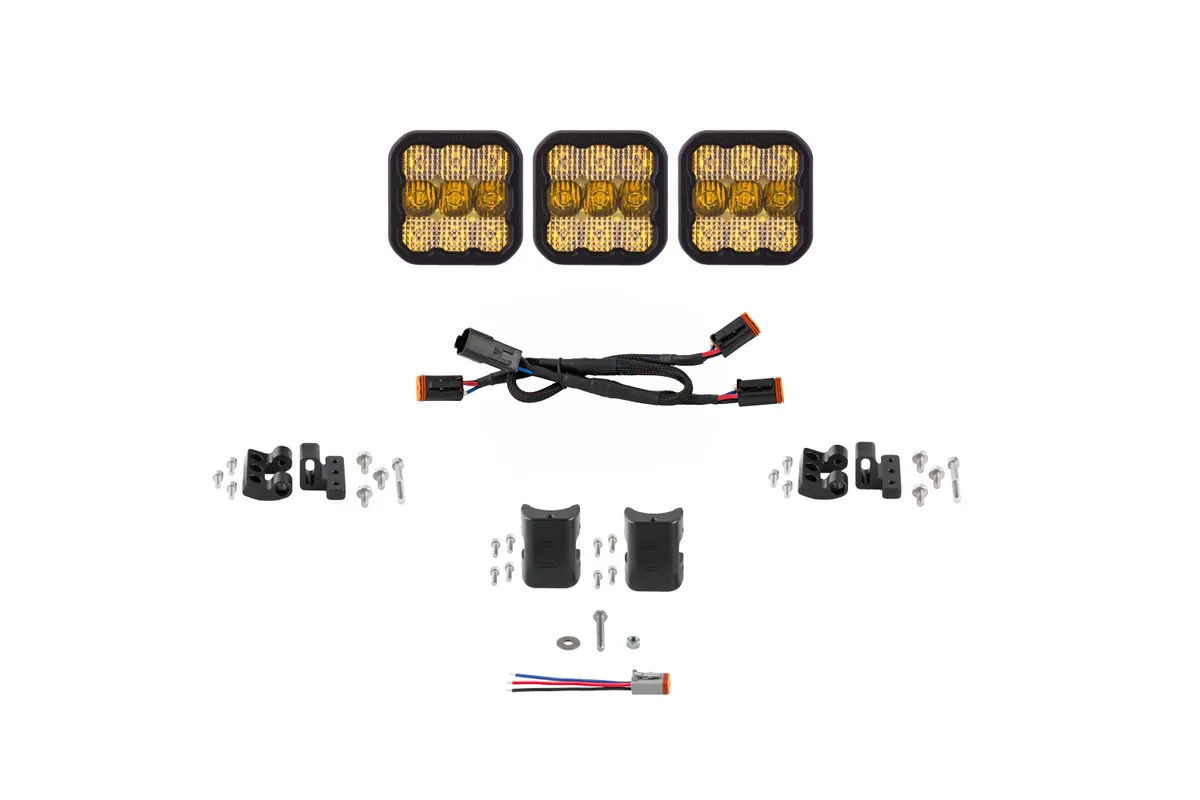 Diode Dynamics - SS5 Sport Universal CrossLink 3-Pod Lightbar Yellow Combo product image