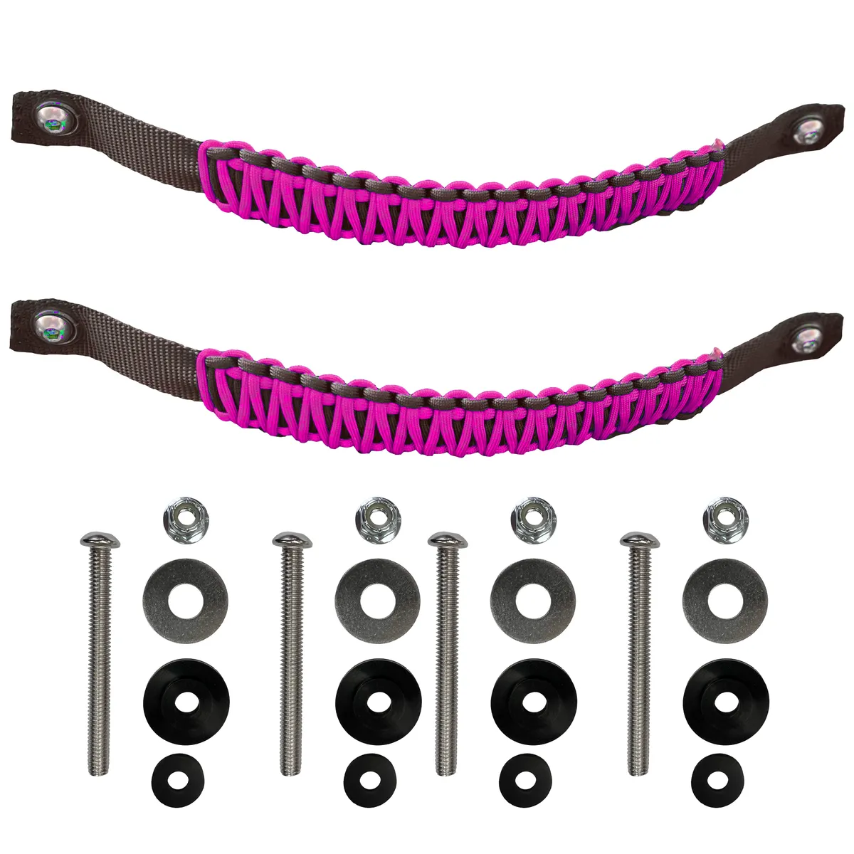 Paracord Grab Handles Front Pair Bolt-On For Jeep Wrangler Jl, Jlu & Gladiator 2018-2025 - 550 Paracord | Bartact | Black / Royal Blue product image
