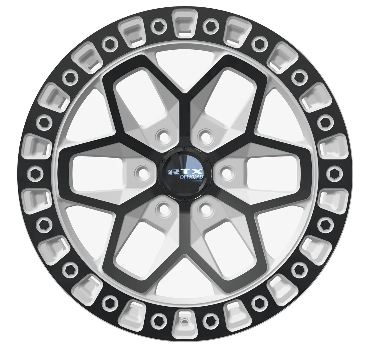 RTX Wheels Zion 17x9 5x127 Et15 Cb71.5 Gloss White With Black Spoke