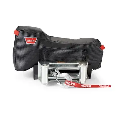 Warn WARN - Fits M8/ XD9/ 9.5XP/ VR8000/ VR10000/ VR12000 Winches; Vinyl With Mesh Backing; Front Flap Allows Access To Winch Drum; Zipper Allows Access To Clutch