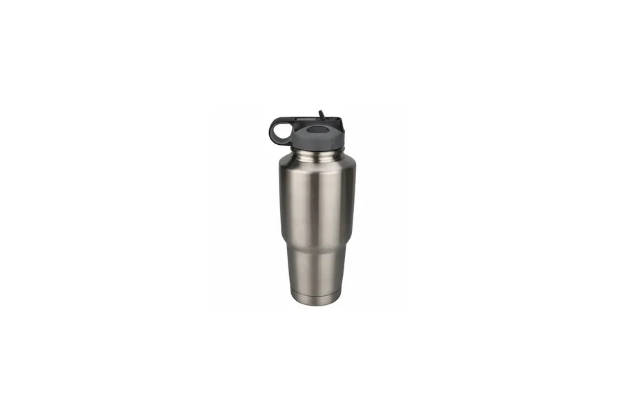 Bulldog Winch 30oz 304 Stainless Tumbler Double Wall W/Screw On Flip Up Straw Lid Bulldog Winch