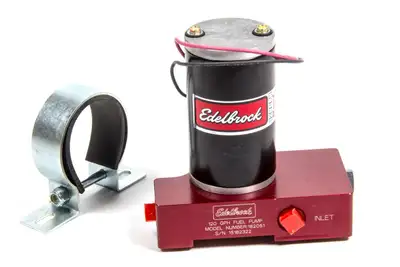 Edelbrock Fuel Pump, Electric, Quiet-Flo, Carbureted, 120gph, 3/8" In, 3/8" Out, 120 Gph, Red