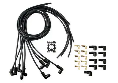 ACCEL Spark Plug Wire Set - Universal - 90 Deg Black Ceramic Boots - 9001CK, Spark Plug Wires, Pro Fit Ceramic, Spiral Core, 8mm, Black, Set