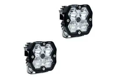 Baja Designs Squadron 2.0 Pro Black LED Auxiliary Light Pod Pair (No Harness) Universal Clear Driving/Combo Baja Designs