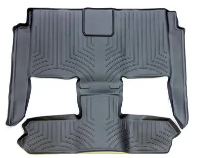 Weathertech 2008 + Chrysler Town and Country Black Rear FloorLiner Fits vehicles with Stow n Go Seating Only covers 2nd and 3rd row / 2008 + Dodge Caravan Black Rear FloorLiner Fits vehicles with Stow n Go Seating Only covers 2nd and 3rd row