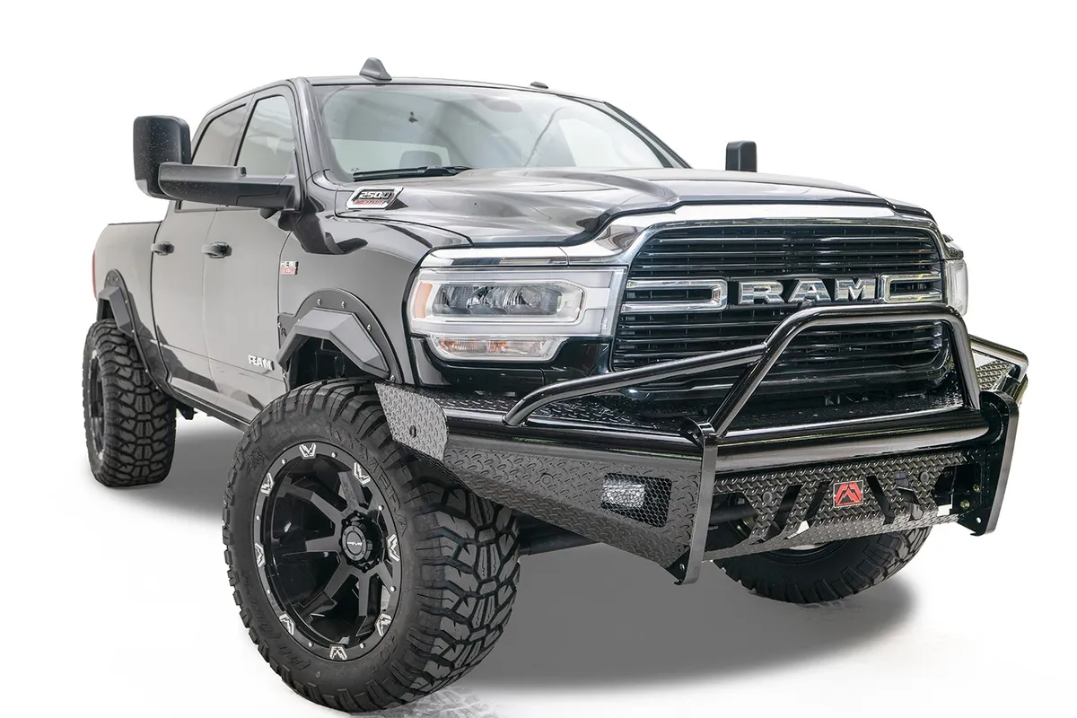 19c RAM 2500/3500 New Body Style Black Steel Front Bumper W/Prerunner Guard product image