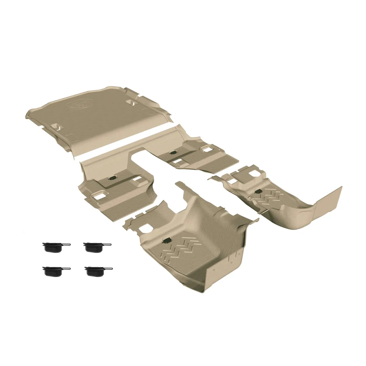 1118 Wrangler JK 2DR 4pc Full Kit Composite Flooring Mesa Smoke product image
