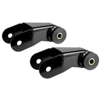 Rock Jock XJ Cherokee Boomerang Leaf Spring Shackles 5in Incl. Urethane Bushings and Hardware RockJock 4X4