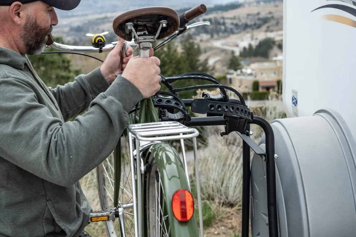 Around The Spare Deluxe 2 Bike Rack For rv Bumpers product image