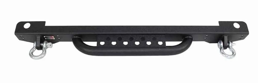 8706 Wrangler Piranha Rear Bumper With Step And Drings Black Textured 2stage Powder Coat Steel product image