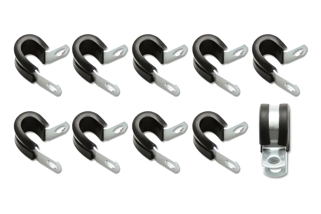 Vibrant Performance Vibrant Performance - 17190 - Stainless Steel Cushion P-Clamp for 0.25 in. O.D. hose - Pack of 10