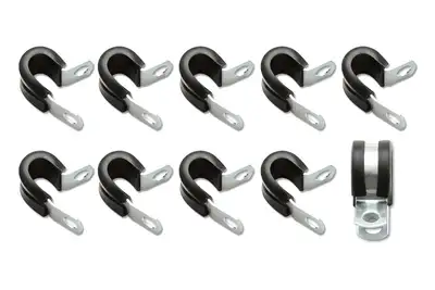 Vibrant Performance Vibrant Performance - 17190 - Stainless Steel Cushion P-Clamp for 0.25 in. O.D. hose - Pack of 10