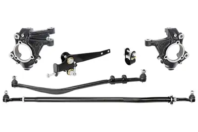 Rock Jock Currectlync Jeep JL/JT High Steer Kit For Stabilizer Shock And Non-Rubicon Axle. Incl. Knuckles Drag Link Tie Rod Trac Bar Reloc/Shock Mount Axle Shock Tie Rod Clamp RockJock 4x4