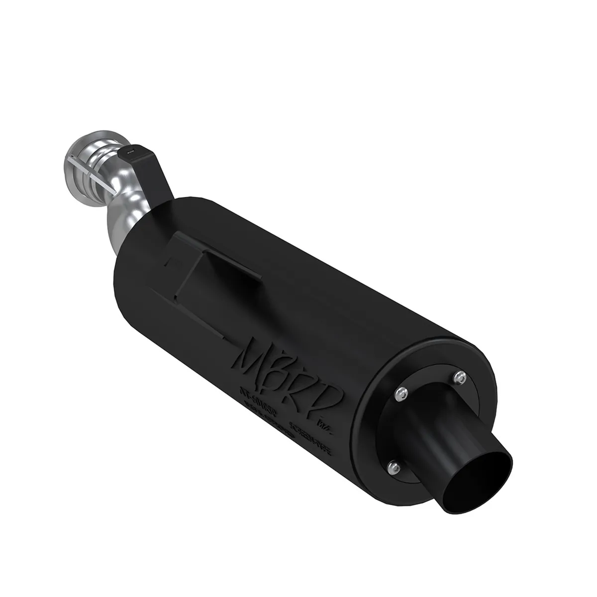 ATV Exhaust System With Sport Muffler; Slip-On Combination; 1.75 in. Inlet; 4.25 in. Diameter Body; Chambered Muffler; product image