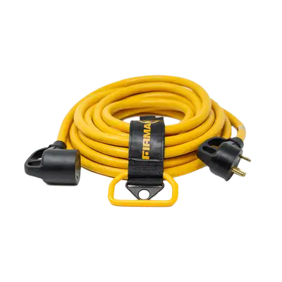 Firman Power Equipment 25ft Power Cord Tt30p to Tt30r 10 Guage 30amp Wiring Storage Strap