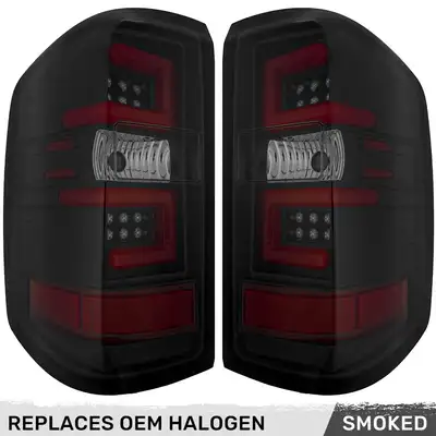 Recon Accessories Chevy Silverado 14-18 1500 And 14-19 25003500 Replaces Factory OEM Halogen Tail Lights Only - Also Fits Gmc Sierra 15-